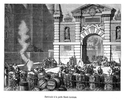 Fronde. Barricade à la porte Saint-Antoine.