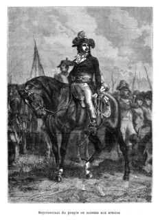Révolution française. Représentant du peuple en mission aux armées.
