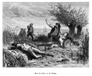 Révolution française. Mort de Buzot et de Pétion.