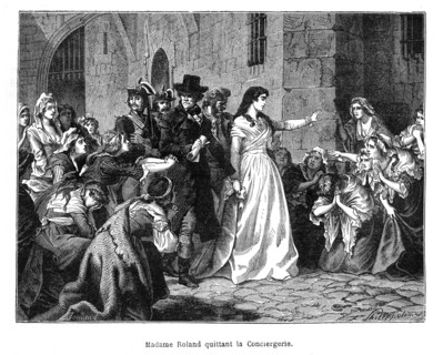 Madame Roland leaving the lodge