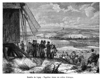 Bataille de Ligny. Napoléon donne ses ordres d'attaque. La bataille de Ligny opposa l'armée