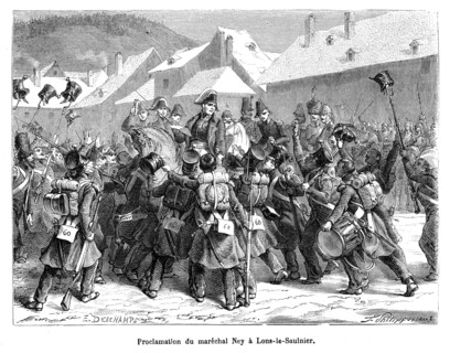 Proclamation du maréchal Ney à Lons-le-Saulnier.