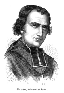 Monseigneur Affre, archevêque de Paris. Denys Auguste Affre, né à Saint-Rome-de-Tarn (Aveyron), le