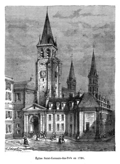 Eglise de Saint-Germain-des-Près en 1794.