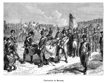 Funérailles de Marceau. François-Séverin Desgraviers-Marceau, né le 1er mars 1769 à Chartres et