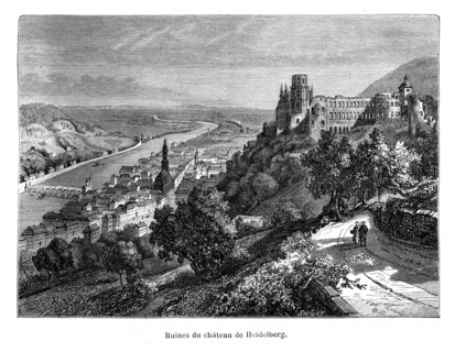 Ruines du château de Heidelberg.