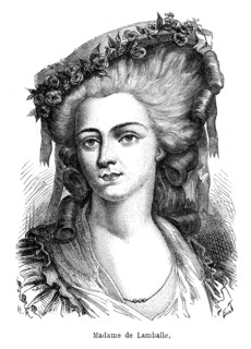 Révolution française. Madame de Lamballe.