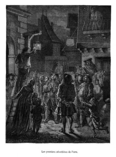 Les premiers réverbères - lanternes publiques - de Paris.