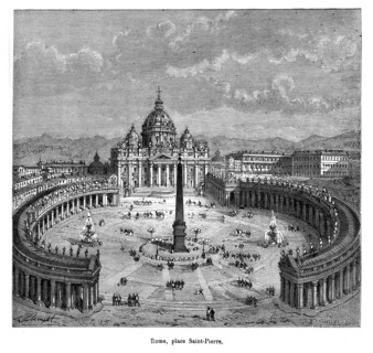 Place Saint-Pierre de Rome.
