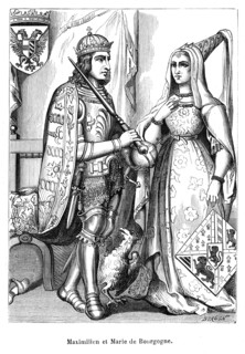 Maximilien et Marie de Bourgogne. Marie de Bourgogne, née à Bruxelles le 13 février 1457 et morte
