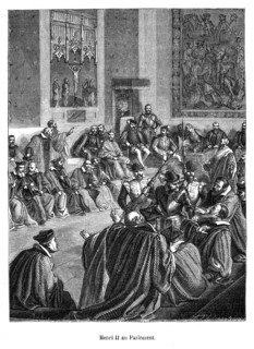 Henri II (né à Saint-Germain-en-Laye, le 31 mars 1519 et mort le 10 juillet 1559 à Paris), est roi
