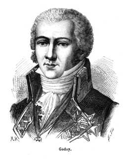 Manuel Godoy Álvarez de Faria. Homme d'État espagnol (Badajoz 1767-Paris 1851).