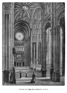 Paris. Intérieur de l'église Saint-Eustache.