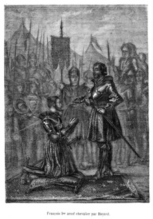 François 1er armé chevalier par Bayard.