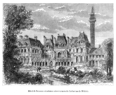 Hôtel de Soissons et colonne observatoire de Catherine de Médicis.