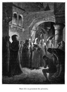 Henri III lors d'une procession de pénitents.