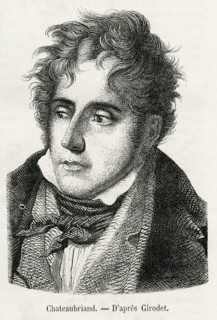 Chateaubriand, d'après Girodet. François-René, vicomte de Chateaubriand (Saint-Malo, 4 septembre