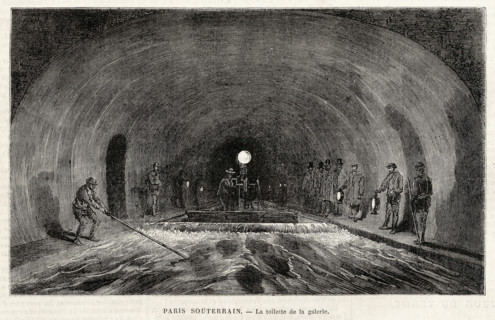 Les égouts de Paris. La toilette de la galerie.