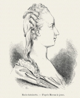 Marie-Antoinette. Gravure 19e.