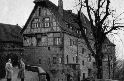Adolf Hitler. Auf der Wartburg. Adolf Hitler à la Wartburg (lieu réputé allemand où Luther rédigea