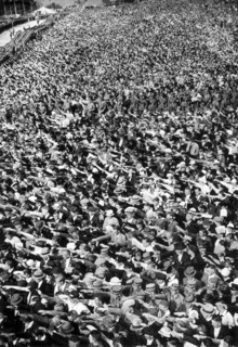Adolf Hitler. Saarkundgebung auf dem Ehrenbreitstein im August 1934. Adolf Hitler. Août 1934.