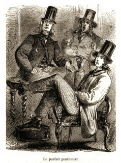 Caricature. La vie quotidienne des Anglais. Angleterre. Le parfait Gentleman (1864).