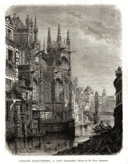 France. L'église Saint-Pierre, à Caen.