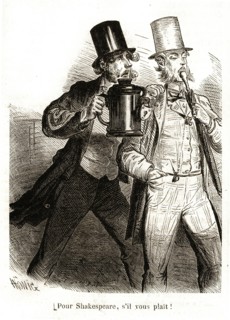 Angleterre. Caricature. La vie quotidienne des Anglais. Pour Shakespeare, s'il vous plaît !  (1864)