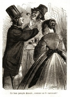 Angleterre. Caricature. La vie quotidienne des Anglais. "Ce bon peuiple danois, comme on le