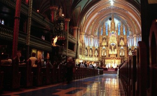 Basilique Notre-Dame de Montréal.