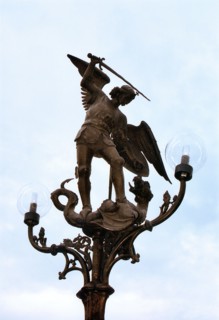 Saint Michael strikes the Dragon
