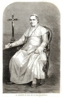 Le pape Pie IX (1864).