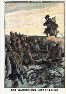 Le Petit Journal (supplément Illustré) du Dimanche 6 février 1916. N° 1311. Mannequins mitrailleurs