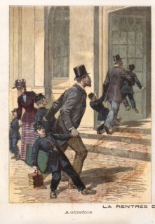 Le Petit Journal (supplément Illustré) du Samedi 22 octobre 1892. N° 100. Elèves. Rentrée des