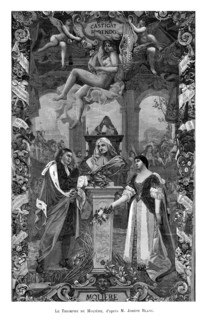 Le triomphe de Molière, d'après Joseph Blanc. Gravure.