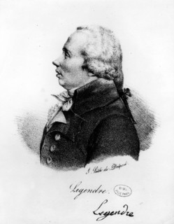 Adrien-Marie Legendre, né le 18 septembre 1752 à Paris et mort le 9 janvier 1833 à Auteuil, est un
