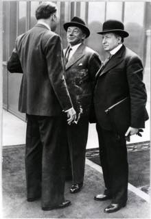 20 septembre 1938. Paul Reynaud et Georges Mandel sortent de l'Elysée.