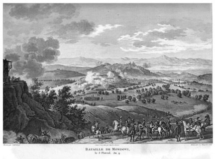 Epopée napoléonienne. Napoléon 1er. Bataille de Mondovi, le 3 Floréal de l'An IV. Italie.