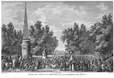 Epopée napoléonienne. Napoléon 1er. Fête de Virgile à Mantoue, le 24 Vendémiaire de l'An VI. Italie