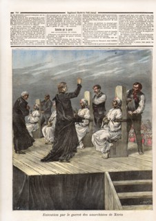 Le Petit Journal (supplément Illustré) du Samedi 27 février 1892. N° 66. Exécution par le garrot de