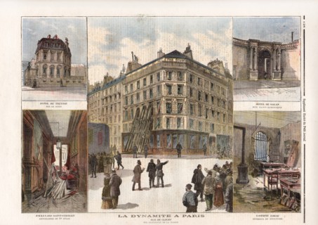 Le Petit Journal (supplément Illustré) du Samedi 16 avril 1892. N° 73. Anarchisme. La dynamite à