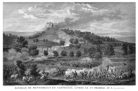 Epopée napoléonienne. Napoléon 1er. Bataille de Montebello et Casteggio, livrée le 20 Prairial de