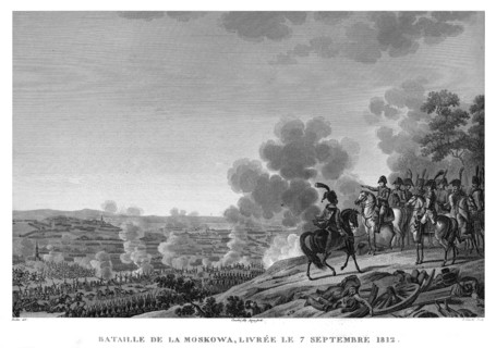 Epopée napoléonienne. Napoléon 1er. Russie. Bataille de la Moskova, livrée le 7 septembre 1812.
