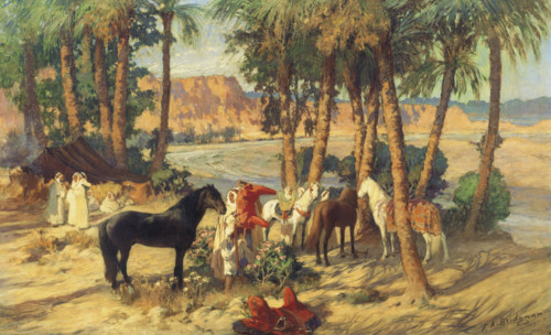 Bridgman, Repos à l'Ombre des Palmiers