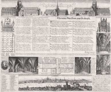 Plans of St Paul's Cathedral, London, 1658. Artist: Daniel King