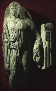 A Roman soldier's tombstone. Artist: Unknown
