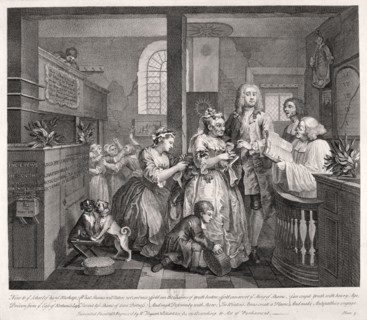 'A Rake's Progress', 1735; plate V of VIII. Artist: William Hogarth
