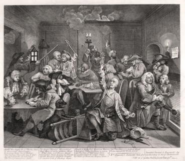 'A Rake's Progress', 1735; plate VI of VIII. Artist: William Hogarth