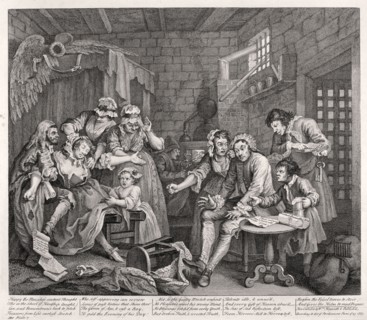 'A Rake's Progress', 1735; plate VII of VIII. Artist: William Hogarth