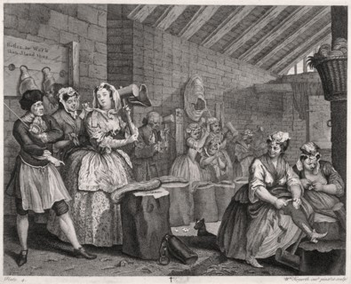 'In Bridewell beating hemp', plate IV of The Harlot's Progress, 1732. Artist: William Hogarth